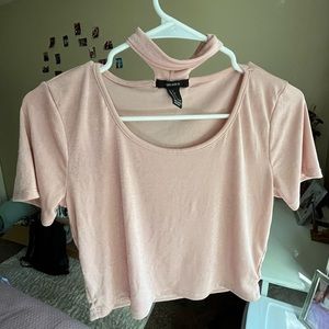 Crop top halterneck high neck